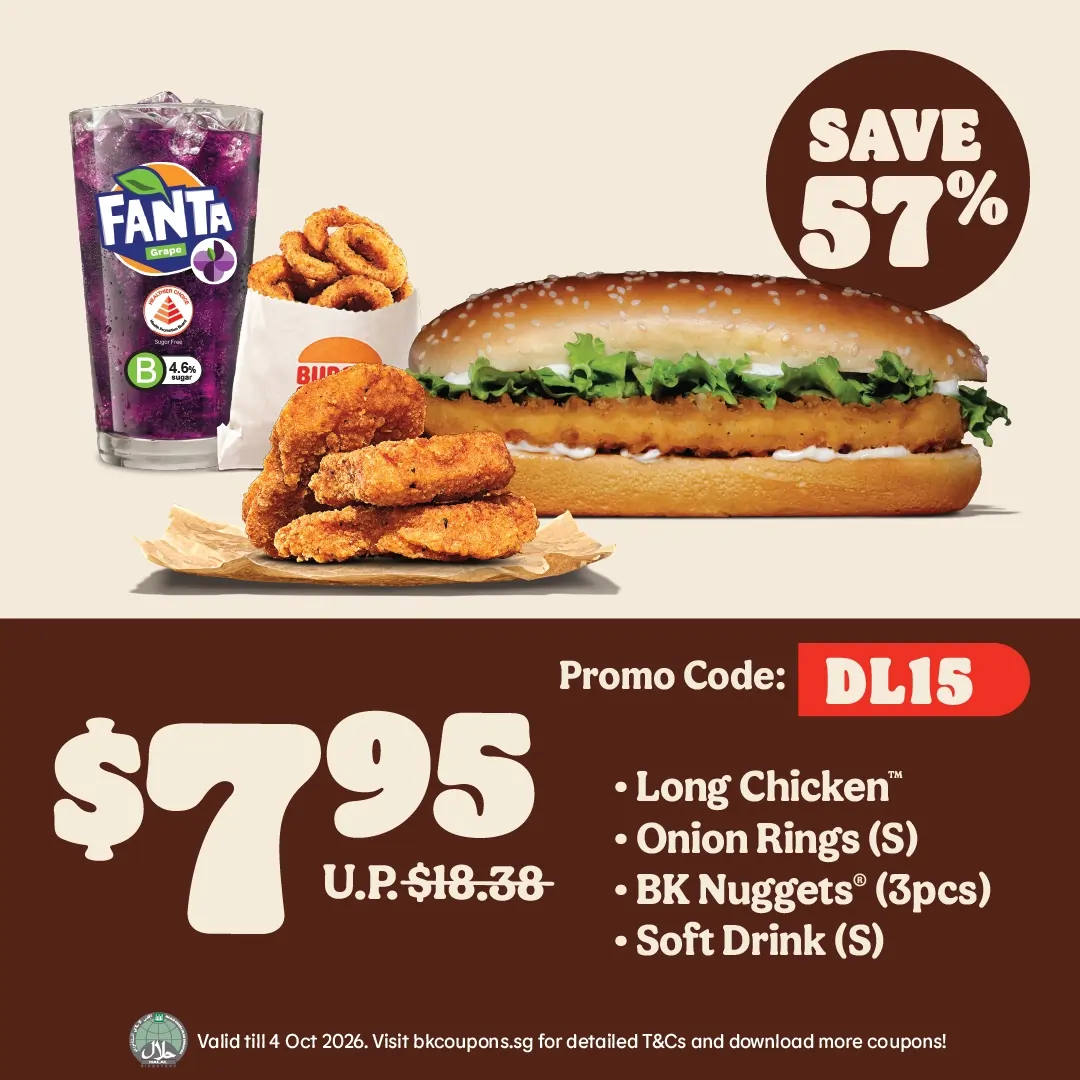 Meal for 1 Coupon DL15